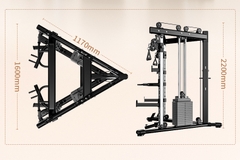 Giàn tập đa năng chữ V JL021 + 140KG tạ kéo xô