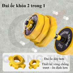 Tạ Tay + Tạ Đẩy kết hợp (2 in 1) chất liệu sắt- Loại 20-30-40KG ver1