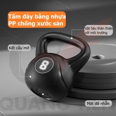 Tạ ấm, tạ chuông bê tông vỏ nhựa PE từ 2kg – 12kg,Dụng Cụ Tập Gym Tập Mông Đùi Gym Thể Dục Tại Nhà