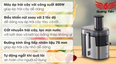 Máy ép trái cây Panasonic MJ-DJ01 màu bạc cao cấp chính hãng