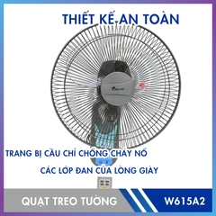 Quạt treo tường Ching Hai W615A2 (có điều kiển)