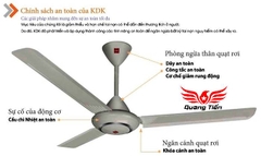 Quạt trần KDK M60XG màu trắng, 5 cấp độ gió