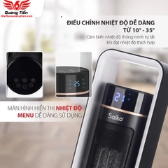 Máy Sưởi Gốm Saiko CH-2200R (2200W) cao cấp chính hãng