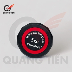Tạ tay đơn KINGBOX 12.5kg thép bọc cao su vát cạnh cao cấp chính hãng