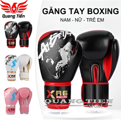 Găng tay Boxing ABJ cao cấp chính hãng - màu hồng