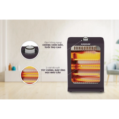 Sưởi điện hồng ngoại 2 bóng Sunhouse SHD7023