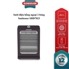 Sưởi điện hồng ngoại 2 bóng Sunhouse SHD7023