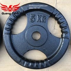 Tạ bánh gang 3 kg, miếng tạ gang 3 kg , đĩa tạ gang 3kg 3 cánh QT08