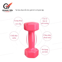 Tạ Tập Gym Tại Nhà KingBox,Tạ Tay Chất Liệu Gang Bọc Cao Su Chống Xước Vỡ Sàn Cân Nặng 1kg (giá 1 quả)