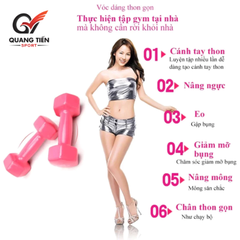 Tạ Tập Gym Tại Nhà KingBox,Tạ Tay Chất Liệu Gang Bọc Cao Su Chống Xước Vỡ Sàn Cân Nặng 1kg (giá 1 quả)