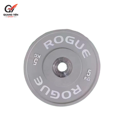 Tạ bánh cao su lõi thép nhỏ ROGUE cao cấp 5kg lỗ 50 nhập khẩu - Màu xám (1 cặp)