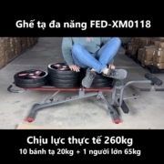 Ghế tập tạ đa năng có đá chân FED XM0118 ( không kèm tạ)