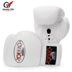 Găng Boxing YOKKAO Matrix Lace Up Buộc Dây – White