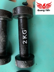 Tạ tay gang đúc liền khối 2 kg loại đẹp 2021 ( giá 1 chiếc )