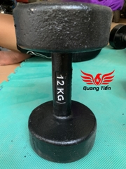 Tạ tay gang đúc liền khối 12 kg loại đẹp 2021 ( giá 1 chiếc )