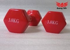Tạ tay cao su cao cấp 1,5 kg Đỏ (giá 1 chiếc)