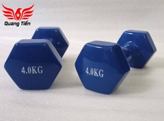 Tạ tay cao su cao cấp 4 kg xanh (giá 1 chiếc)