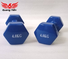 Tạ tay cao su cao cấp 4 kg xanh (giá 1 chiếc)