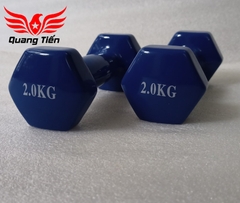 Tạ tay cao su cao cấp 2 kg xanh (giá 1 chiếc)
