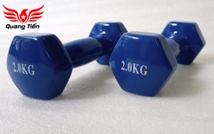 Tạ tay cao su cao cấp 2 kg xanh (giá 1 chiếc)