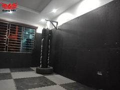 Thảm xốp phòng tập võ thuật , thể dục , thể thao , boxing , gym 1mx1m màu ghi đen (1 tấm)
