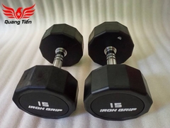 Tạ tay bọc cao su Iron Grip 15 kg (1 chiếc)
