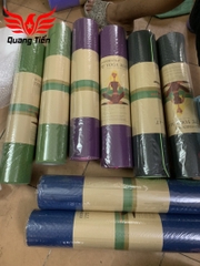 Thảm tập Yoga cao cấp định tuyến nhập khẩu 6 li 2 lớp chính hãng màu xanh bộ đội