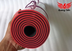 Thảm tập Yoga cao cấp định tuyến nhập khẩu 6 li 2 lớp chính hãng màu đỏ đô