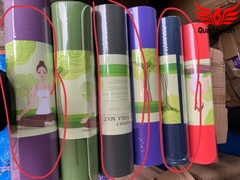 Thảm tập Yoga cao cấp định tuyến nhập khẩu 6 li 2 lớp chính hãng màu xanh bộ đội