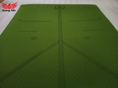 Thảm tập Yoga cao cấp định tuyến nhập khẩu 6 li 2 lớp chính hãng màu xanh bộ đội