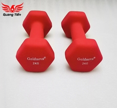 Tạ tay thép bọc su chất liệu nhung gai cao cấp Goldnova (giá 1 chiếc)