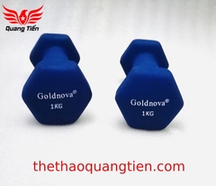 Tạ tay thép bọc su chất liệu nhung gai cao cấp Goldnova 1kg (giá 1 chiếc)