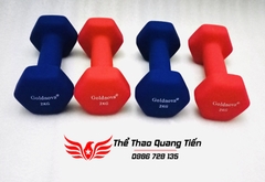 Tạ tay thép bọc su chất liệu nhung gai cao cấp Goldnova 2kg (giá 1 chiếc)