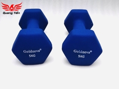 Tạ tay thép bọc su chất liệu nhung gai cao cấp Goldnova 3kg (giá 1 chiếc)