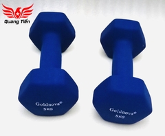Tạ tay thép bọc su chất liệu nhung gai cao cấp Goldnova 6kg (giá 1 chiếc)