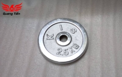 Tạ bánh đĩa sắt nhập khẩu siêu đẹp mạ inox 2,5kg