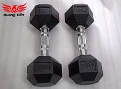 Tạ tay cao su lục giác cao cấp Iron Bull 7,5kg nhập khẩu ( giá 1 quả )
