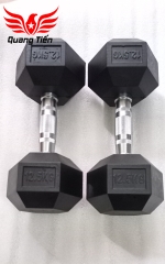 Tạ tay cao su lục giác cao cấp Iron Bull 12,5kg nhập khẩu ( giá 1 quả )