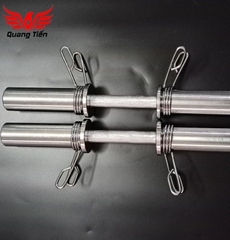 Đòn tạ tay dài 50cm phi 50 hàng nhập khẩu tặng kèm 4 kẹp  dùng cho tạ cao su QT105 (giá 1 chiếc)