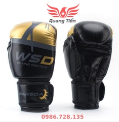Găng tay boxing WSD chính hãng màu Đen Vàng