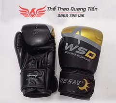 Găng tay boxing WSD chính hãng màu Đen Vàng