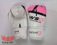 Găng tay boxing WSD chính hãng màu trắng hồng