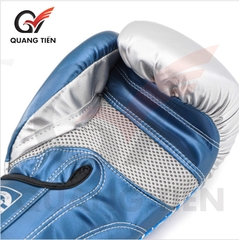 Găng tay boxing MTB new 2026 bạc kim màu Xanh