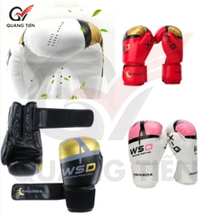 Găng tay boxing WSD chính hãng màu trắng hồng