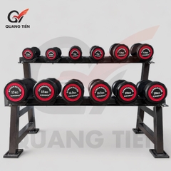 Tạ tay đơn KINGBOX 7.5kg thép bọc cao su vát cạnh cao cấp chính hãng