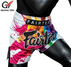 Quần Fairtex Muay Thai Shorts - BS1939 White Funky Soul