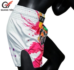 Quần Fairtex Muay Thai Shorts - BS1939 White Funky Soul