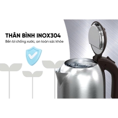Ấm siêu tốc Inox 1.8L Sunhouse SHD1185