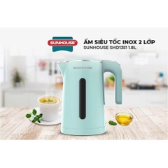 Ấm siêu tốc Inox 2 lớp 1.8L Sunhouse SHD1351