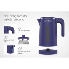 Ấm siêu tốc inox 2 lớp 1.8L Sunhouse SHD1355